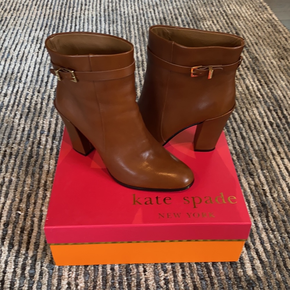Kate Spade Mechelle Sienna Calf Booties